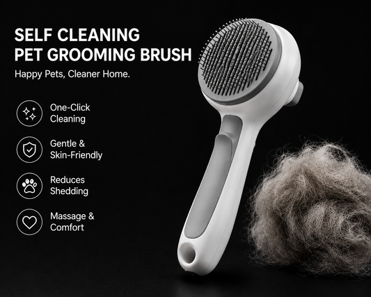 Self-Cleaning Pet Grooming Brush